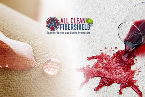 All Clean FiberShield wine spill on carpet protection